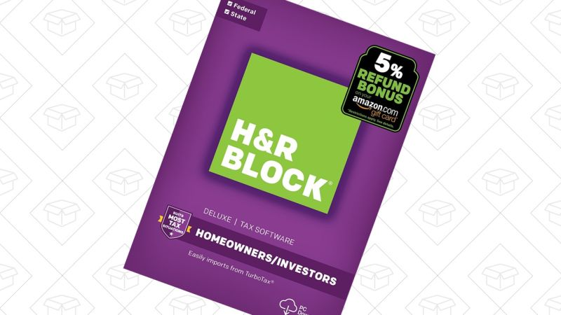H&R Block Deluxe + Estado | $18 | AmazonGráfico: Shep McAllister